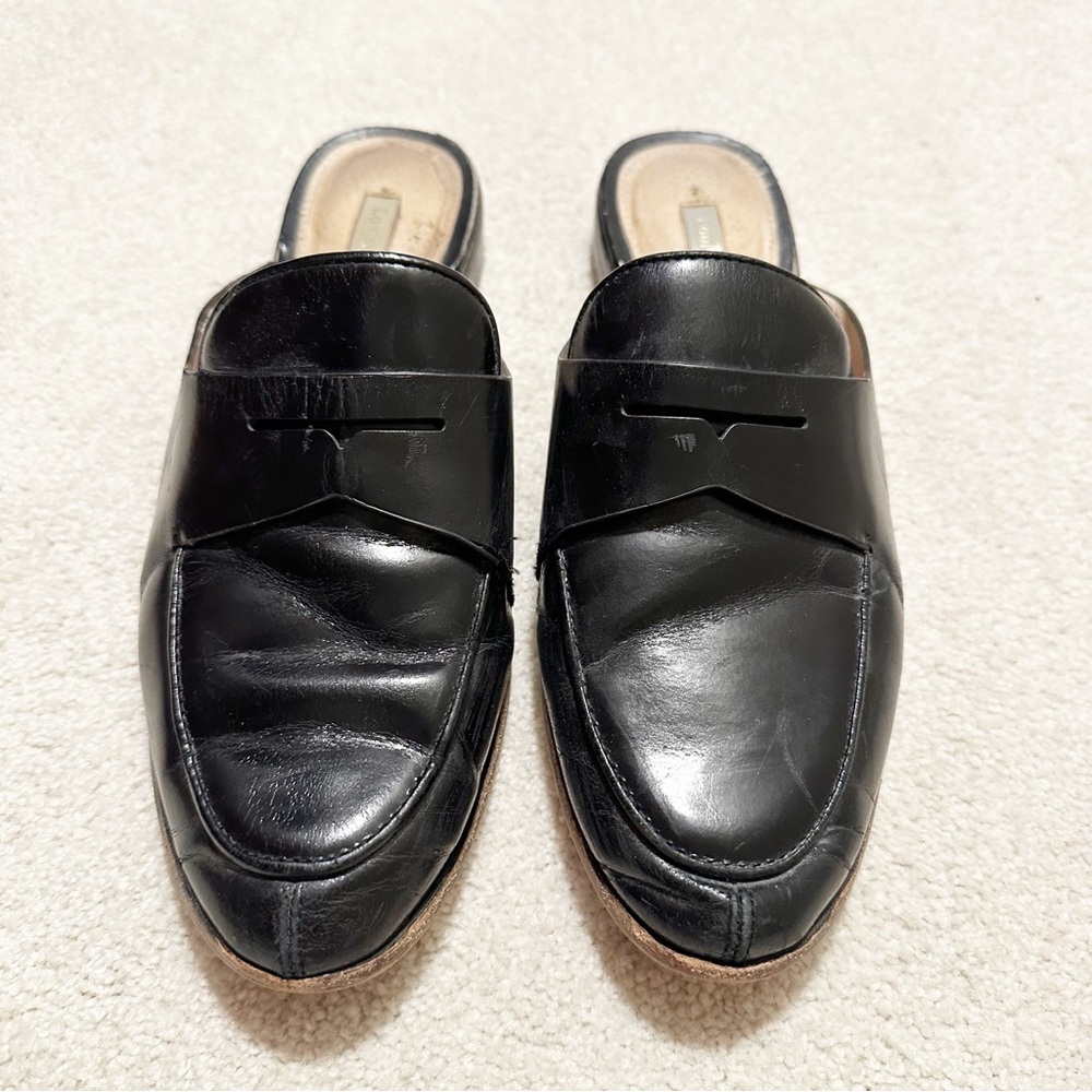 Louise et Cie Black Leather Mules Sleek Design